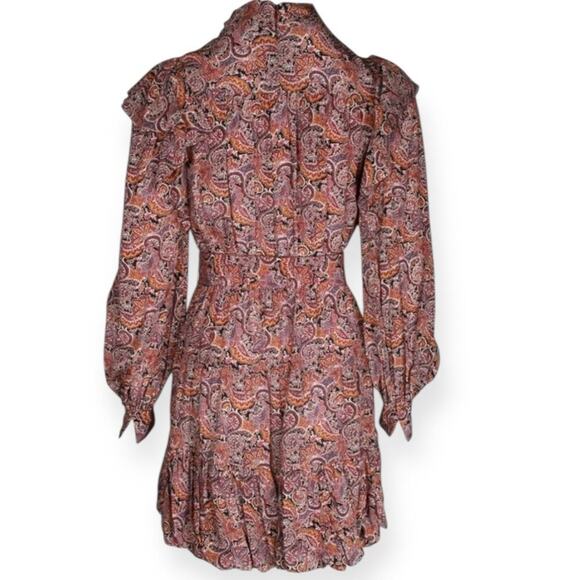 Ulla Johnson Whimsical Silk Reema Dress Goldenrod Paisley | Size 4 - Picture 8 of 16
